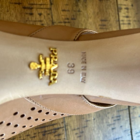 Prada Brown Leather Perforated Open Toe Ankle Strap Booties - Picture 4 of 6